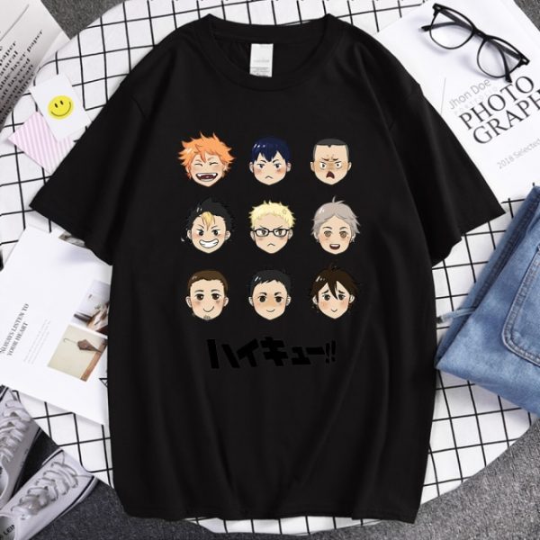 Haikyuu Cartoon Cute Print Tshirt Men Japan Anime Volleyball Club T shirt Kuroo Bokuto Oya - Haikyuu Merch Store